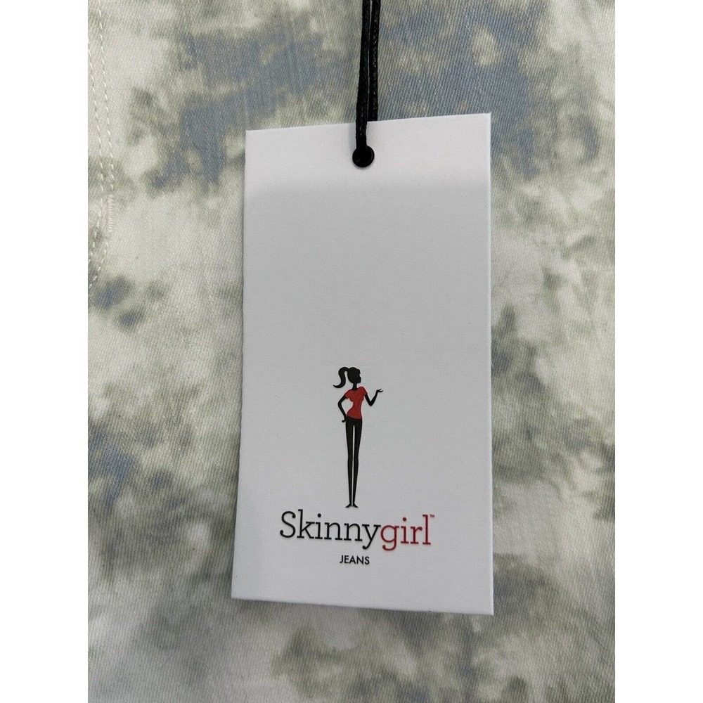 Skinnygirl Maggie Women’s Skinny Crop Jean Capri Cloud Dancer Stonewash New 12 - Picture 3 of 11